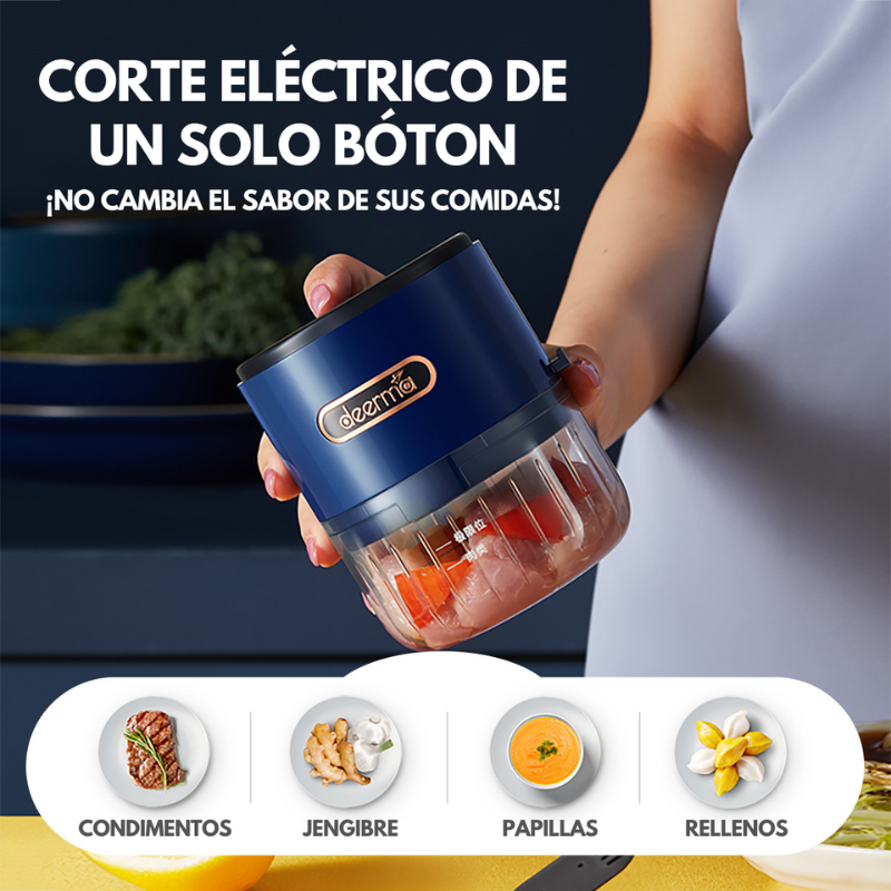 Licuadora Portátil Inalámbrica Deerma DEM-NU05 + Picadora Portátil de Acero Inoxidable Deerma DEM-JS100