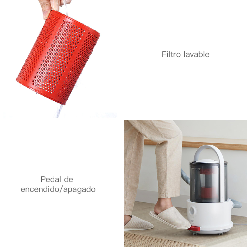 Aspiradora de Tanque Ciclónica Deerma TJ200 | Sólidos y Liquidos | Filtro Incluido