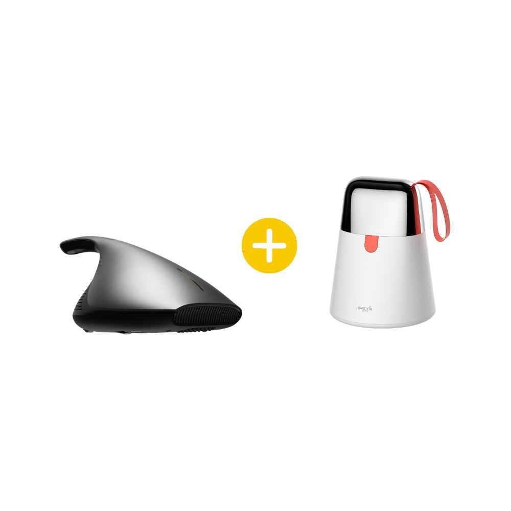 Aspiradora de Mano Anti-Ácaros EX919 + Removedor de Pelusa Portátil Inalámbrico MQ600