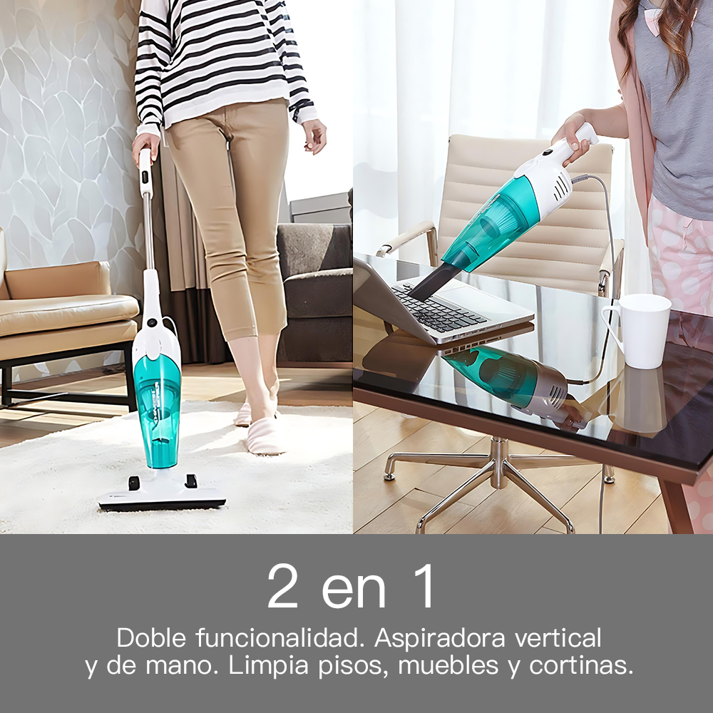 Aspiradora Vertical y De Mano 2 en 1 DX118C + Licuadora Portátil Inalámbrica NU05