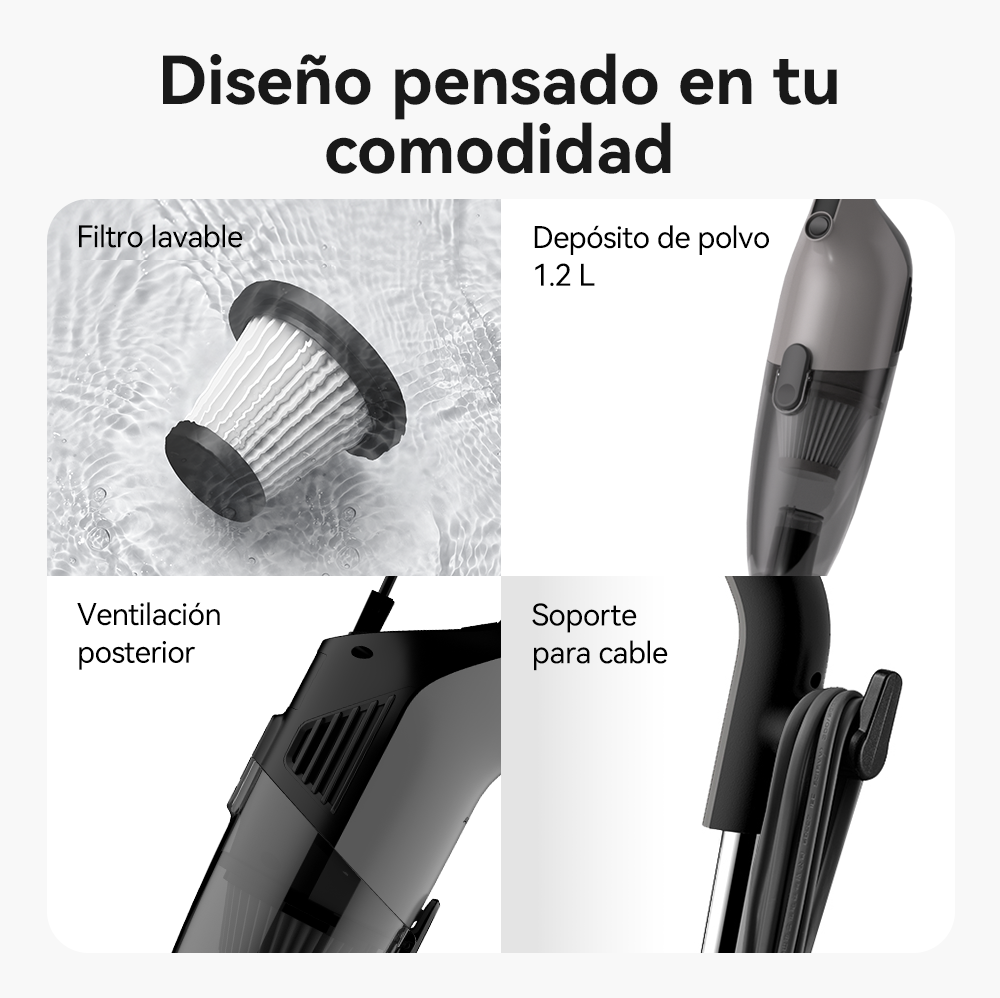 Aspiradora Multifuncional 2 en 1 Deerma DX120C Gris