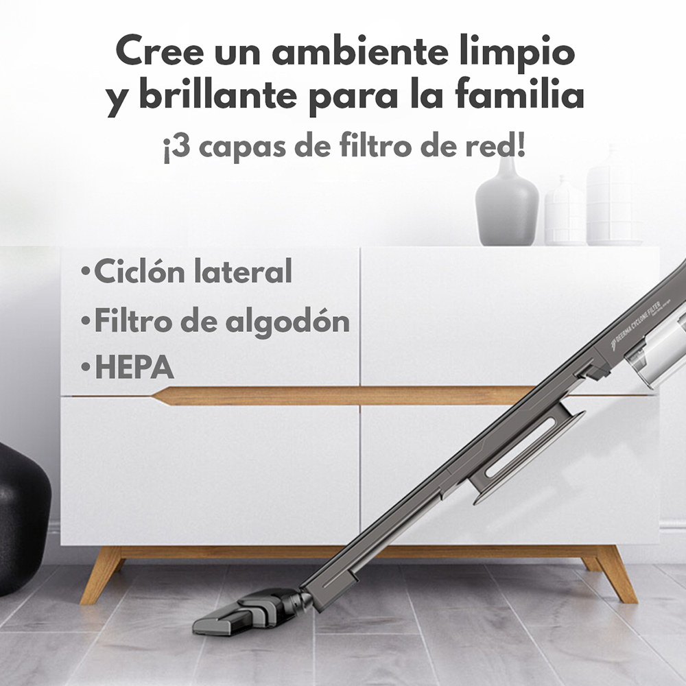 Aspiradora multifuncional Pro Negra DX700S + Removedor de Pelusa Portátil Inalámbrico MQ600