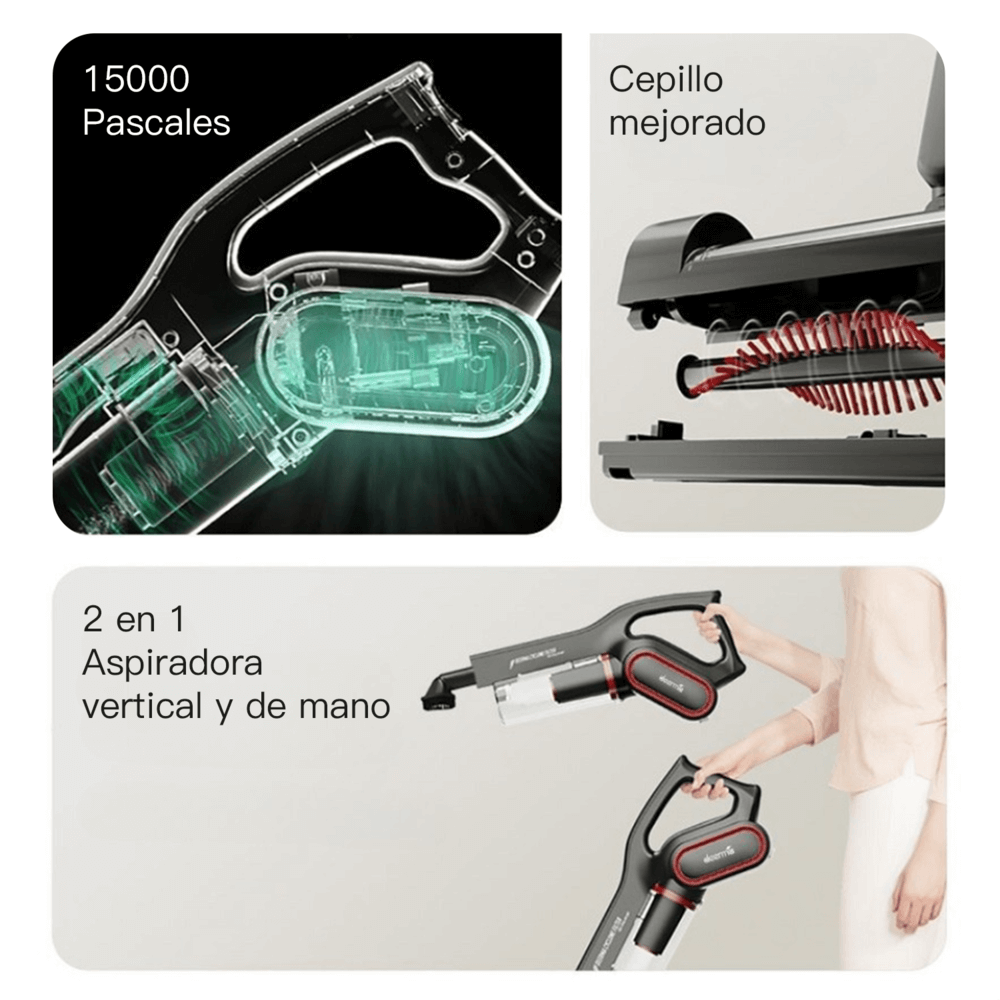 Aspiradora Multifuncional Ciclónica Ultra Deerma - DX700PRO | Negro | Filtro Incluido