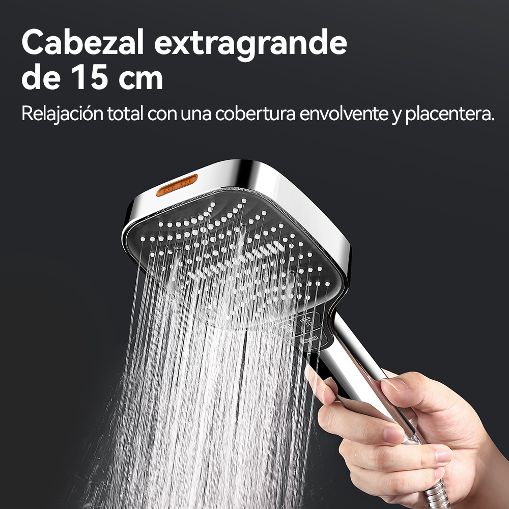 Cabezal de ducha Alta Presión 2 en 1 DEERMA HS01 Plata