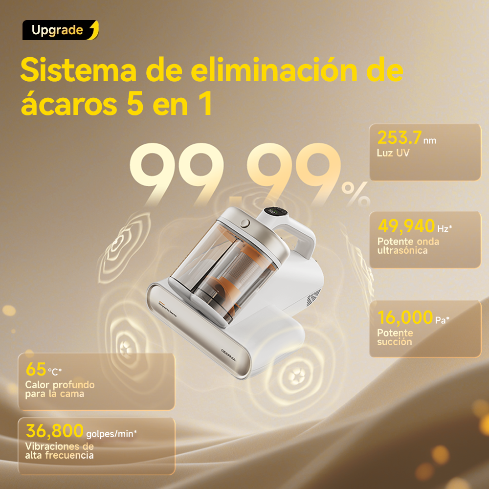 Aspiradora Anti ácaros Deerma M1 Detect con Doble Depósito y Luz UV
