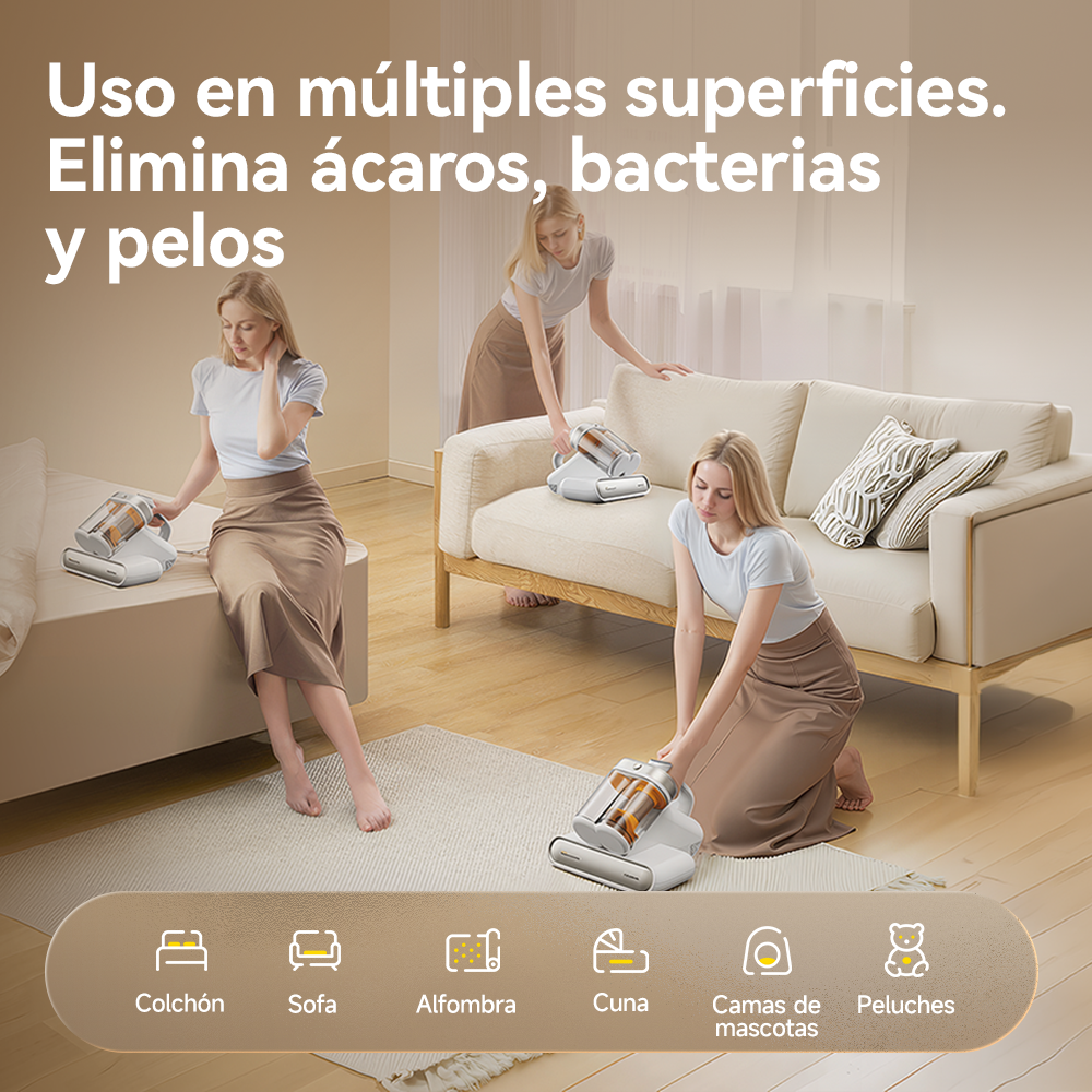 Aspiradora Anti ácaros Deerma M1 Detect con Doble Depósito y Luz UV