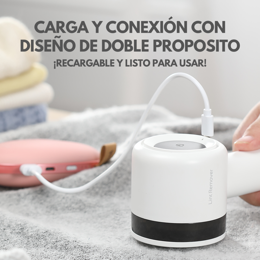 Removedores de Pelusa Portátiles Inalámbricos MQ813W + MQ600 Blanco