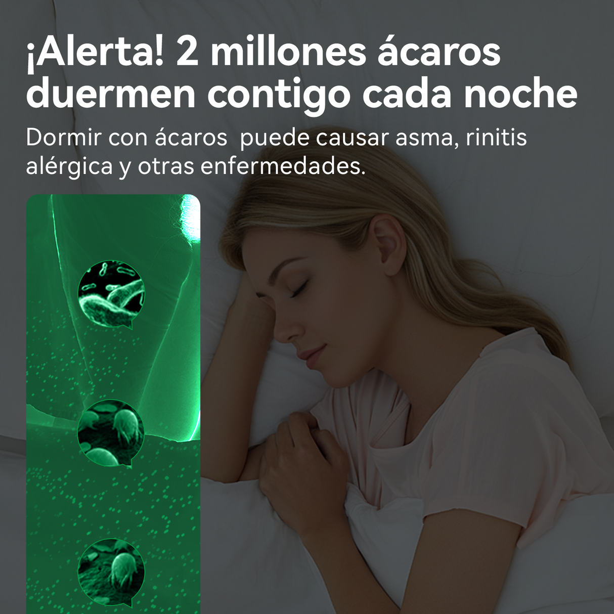 Aspiradora de Mano Anti-Ácaros EX919 Luz Uv | Gris | Calor 50°C