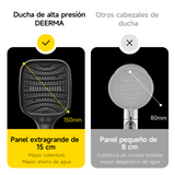 Cabezal de ducha Alta Presión 2 en 1 DEERMA HS01 Plata