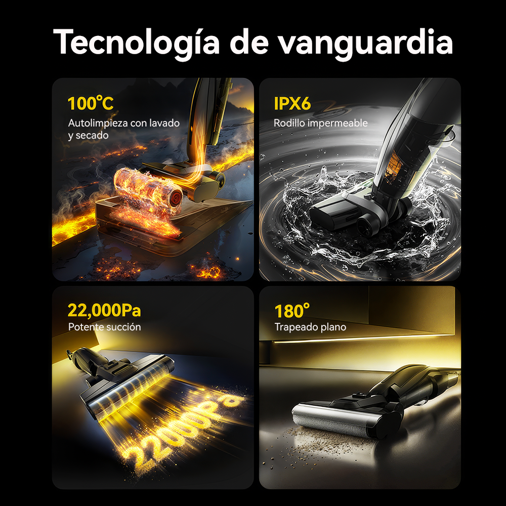 Aspiradora Lava Pisos Inalámbrica Deerma VX100 ULTRA S Autolimpieza