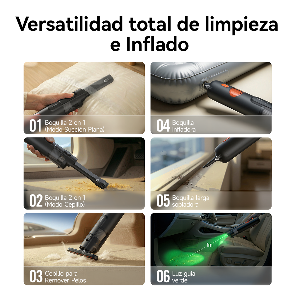 Aspiradora Inalámbrica Portatil Deerma XC01 | 7.5 KPa | Funciones 5 en 1