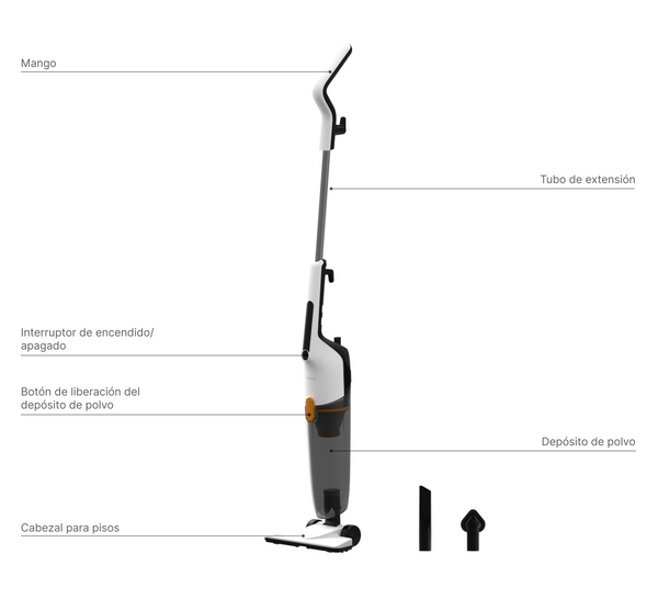 Aspiradora Multifuncional 2 en 1 Deerma DX170 Gris