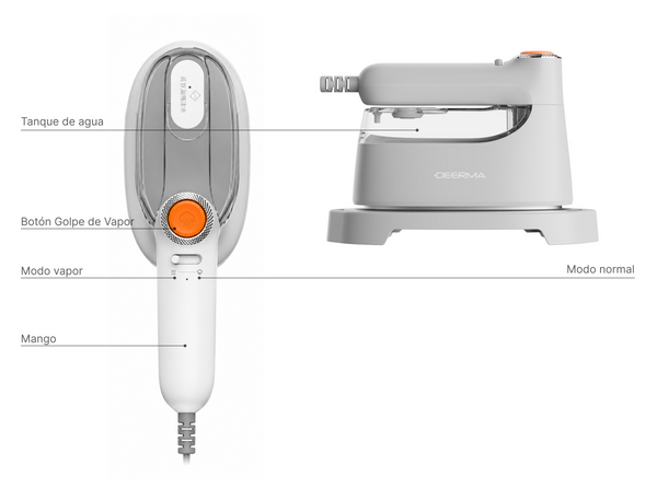 Plancha a vapor portátil para ropa Deerma GT01 Blanco